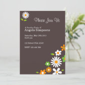 フカスタマイズロアリー茶色の招待状 招待状 (スタンド正面)