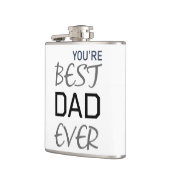 フカスタマイズロスク最高のパパエバタイポグラフィフラスコ フラスク (左)