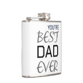 フカスタマイズロスク最高のパパエバタイポグラフィフラスコ フラスク (右)