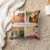 フカスタムァミリ名Brush Script Instagram写真 クッション (ブランケット)