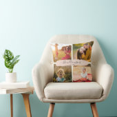 フカスタムァミリ名Brush Script Instagram写真 クッション (椅子)