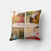 フカスタムァミリ名Brush Script Instagram写真 クッション (裏面)