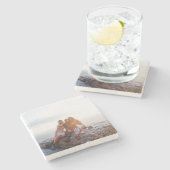 フカスタムォトアップロード独自のデザイン写真 ストーンコースター (横)