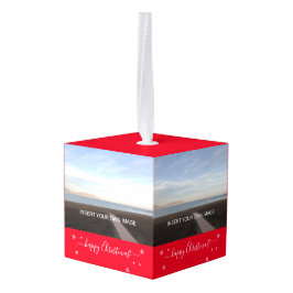 フカスタムォトクリスマスツリー キューブオーナメント