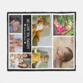 フカスタムォトコラージュ愛してるパパ フリースブランケット (正面(横))