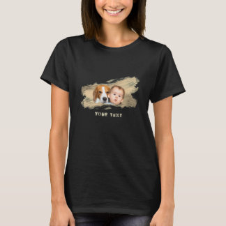 フカスタムォトシャツ-フォト&カスタム文字の追加 Tシャツ