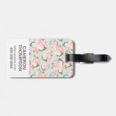 フカスタムォトバラパターン(青い水玉模様) ラゲッジタグ (裏面横)