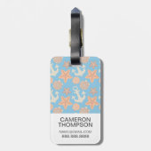 フカスタムォトパステル航海のパターン ラゲッジタグ (裏面縦)