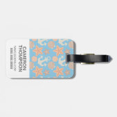 フカスタムォトパステル航海のパターン ラゲッジタグ (裏面横)