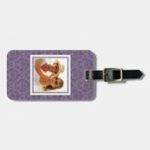 フカスタムォトパープルフローラ壁紙2 ラゲッジタグ (正面横)