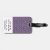 フカスタムォトパープルフローラ壁紙2 ラゲッジタグ (裏面横)