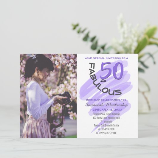 フカスタムォトパープル「50と素晴らしい」パーティー 招待状 (スタンド正面)