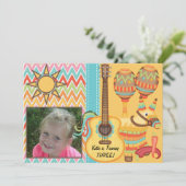 フカスタムォトフィエスタ誕生日招待状 招待状 (スタンド正面)