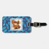 フカスタムォトブルー絞り染めパイナップル ラゲッジタグ (正面横)