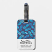 フカスタムォトブルー絞り染めパイナップル ラゲッジタグ (裏面縦)