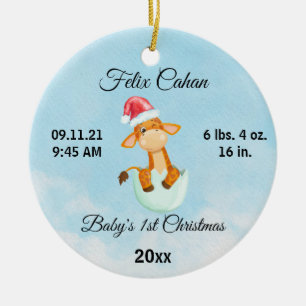 フカスタムォトベビーのボーイ初めてのクリスマス2021 セラミックオーナメント