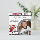 フカスタムォトムービーナイト誕生日招待状 招待状 (スタンド正面)