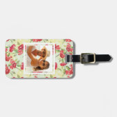 フカスタムォトレッドカーネーション&バターフェイズ ラゲッジタグ (正面横)