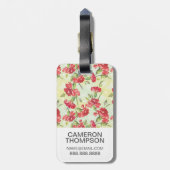 フカスタムォトレッドカーネーション&バターフェイズ ラゲッジタグ (裏面縦)