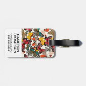 フカスタムォトレトロの花模様7 ラゲッジタグ (裏面横)