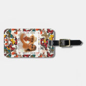 フカスタムォトレトロの花模様7 ラゲッジタグ (正面横)