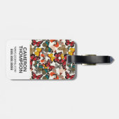 フカスタムォトレトロの花模様7 ラゲッジタグ (裏面横)