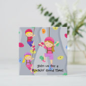 フカスタムォトロックウォール誕生日招待状 招待状 (スタンド正面)