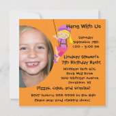 フカスタムォトロックウォール誕生日招待状 招待状 (裏面)