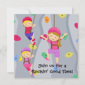 フカスタムォトロックウォール誕生日招待状 招待状 (正面)