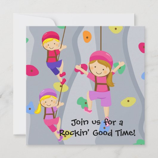 フカスタムォトロックウォール誕生日招待状 招待状 (正面)