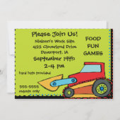 フカスタムォト建築誕生日5x7インチ招待状 招待状 (裏面)