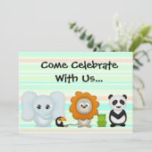 フカスタムォト招待状、ファースト誕生日、またはシャワー 招待状 (スタンド正面)