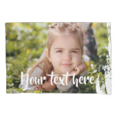 フカスタムォト文字ピンクホワ絵を描イトストリークス 枕カバー (正面)