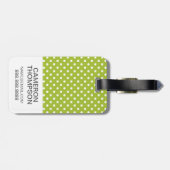 フカスタムォト春パターン(白い水玉模様) ラゲッジタグ (裏面横)