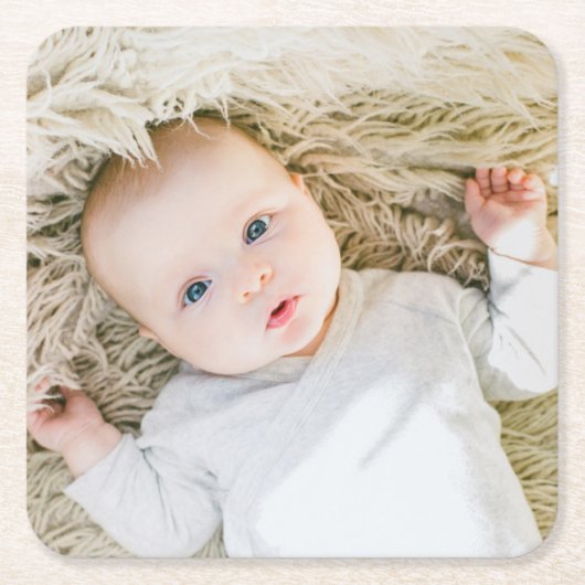 フカスタムォト紙コースター スクエアペーパーコースター (正面)