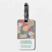 フカスタムォト&モノグラスタイリッシュムの花柄 ラゲッジタグ (裏面縦)