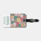 フカスタムォト&モノグラスタイリッシュムの花柄 ラゲッジタグ (裏面横)