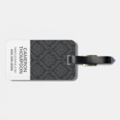 フカスタムォト&モノグラムダマスクパターン6 ラゲッジタグ (裏面横)