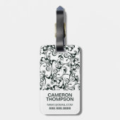 フカスタムォト&モノグラムダマスク ラゲッジタグ (裏面縦)