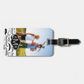 フカスタムォト&モノグラム口ひげパターン2 ラゲッジタグ (正面横)