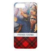 フカスタムォト&文字ウォールスタータンチェック背景 Case-Mate iPhoneケース (裏面)