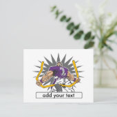 フカスタムットボール選手パープル ポストカード (スタンド正面)