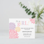 フカスタムラワーベビーシャワーガール 招待状 (スタンド正面)