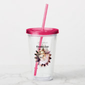 フカスタムラワー形状カスタム写真テンプレート アクリルタンブラー (裏面)