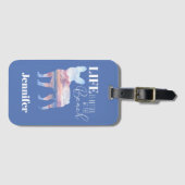 フカスタムレンチービーチシーンラゲージタグ ラゲッジタグ (正面横)