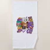 フカスポカスハイファールハロウィーンカウズ ビーチタオル (正面)