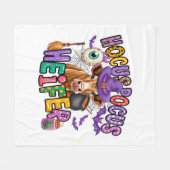 フカスポカスハイファールハロウィーンカウズ フリースブランケット (正面(横))