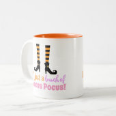 フカスポカスハモダンロウィーンオレンジパープル引用文 ツートーンマグカップ (正面左)