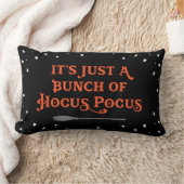 フカスポカスブラックアンドオレンジハロウィーン引用文 ランバークッション (ブランケット)