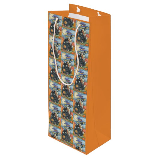 フカスポカスブラックキャットハロウィーン抱き枕 – ワイン ワインギフトバッグ (裏面アングル)